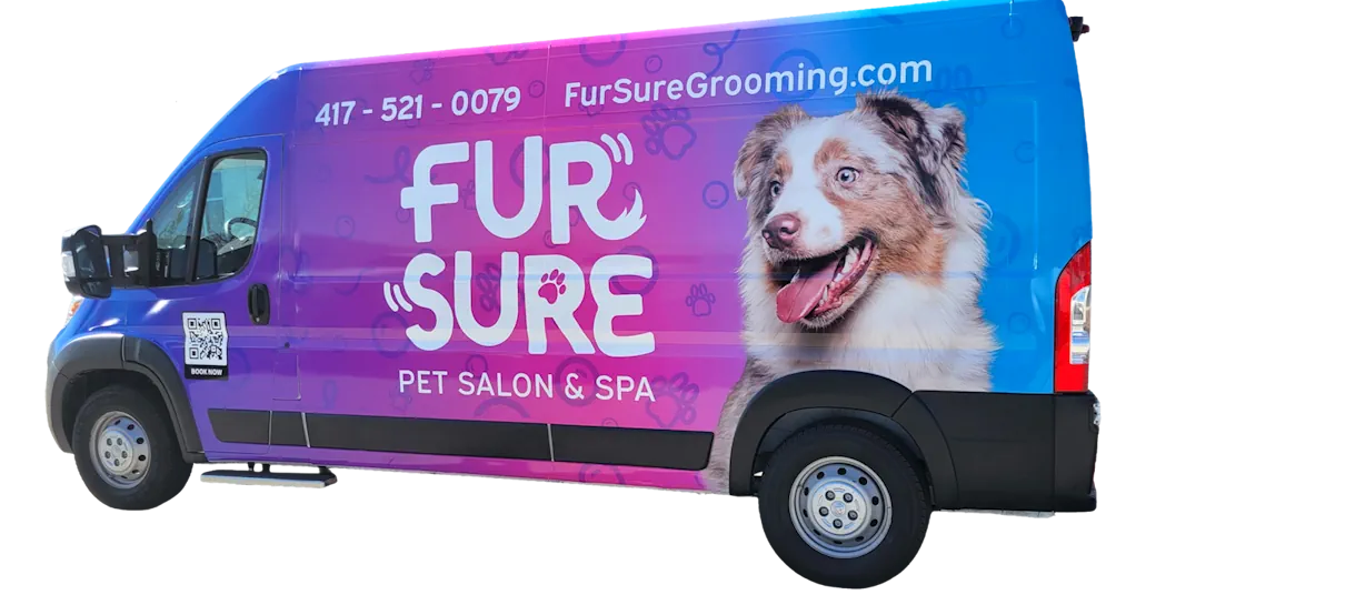 Fur Sure Grooming mobile van providing dog grooming in Denver Metro